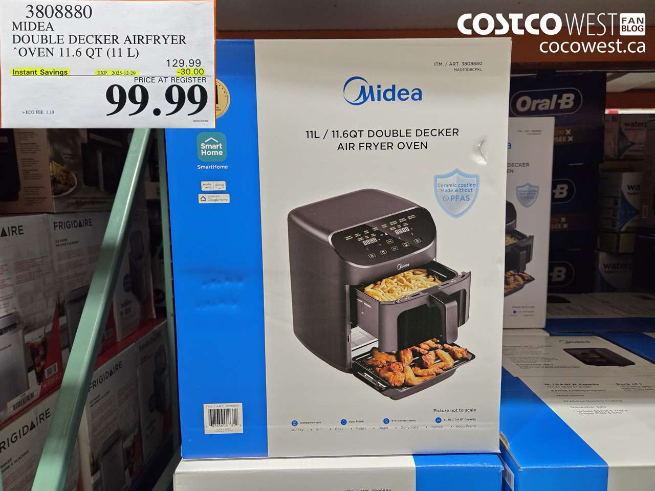 3808880 MIDEA AIR FRYER TOASTER OVEN 11.6 QT (11 L) ($30.00 INSTANT SAVINGS EXPIRES ON 2025-12-29) $99.99