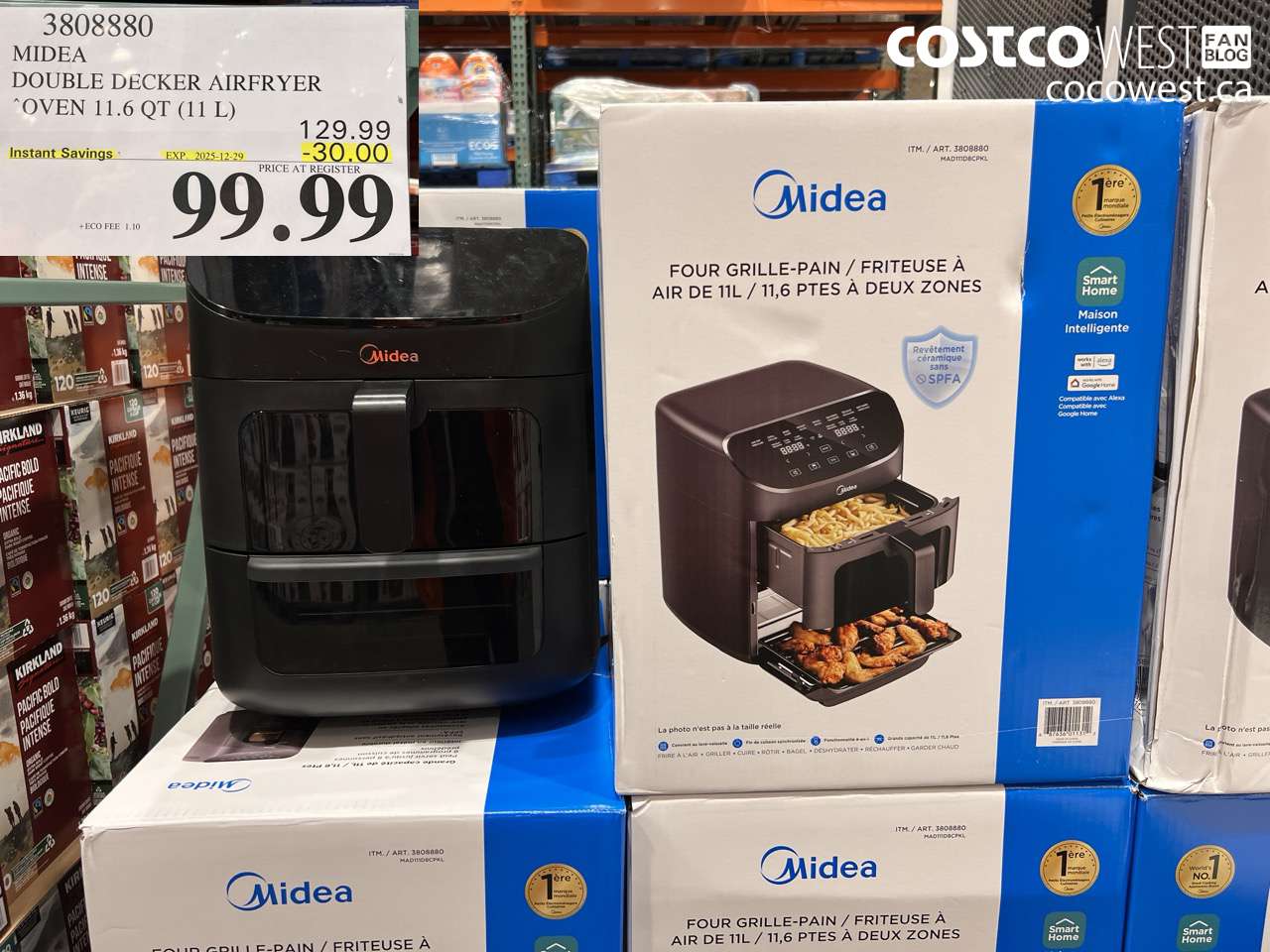 3808880 MIDEA AIR FRYER TOASTER OVEN 11.6 QT (11 L) ($30.00 INSTANT SAVINGS EXPIRES ON 2025-12-29) $99.99