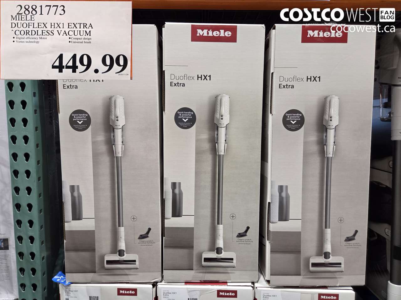 2881773 MIELE DUOFLEX HX1 EXTRA CORDLESS VACUUM $449.99