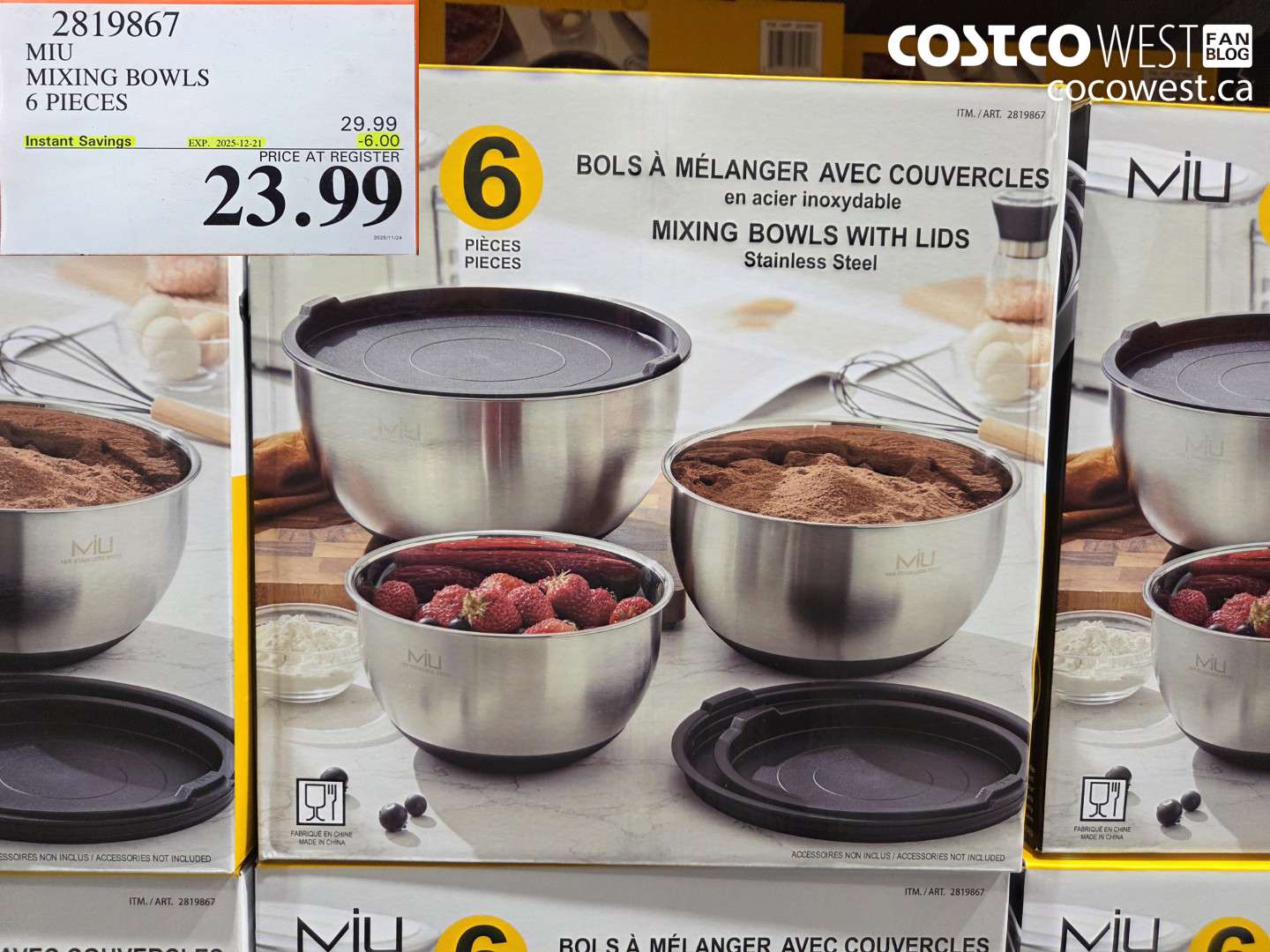 2819867 MIU MIXING BOWLS 6 PIECES ($6.00 INSTANT SAVINGS EXPIRES ON 2025-12-21) $23.99
