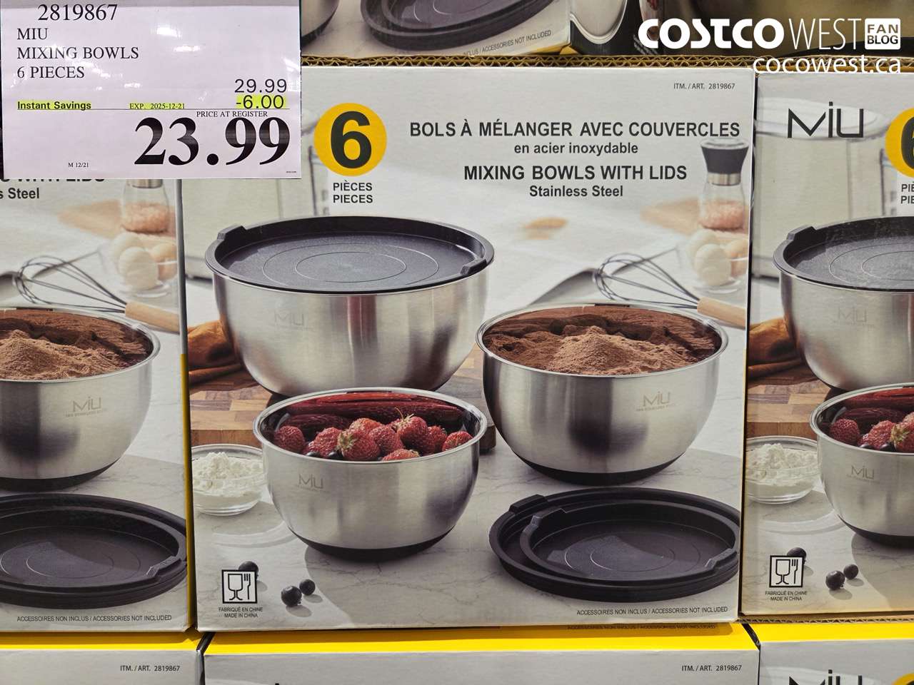 2819867 MIU MIXING BOWLS 6 PIECES ($6.00 INSTANT SAVINGS EXPIRES ON 2025-12-21) $23.99