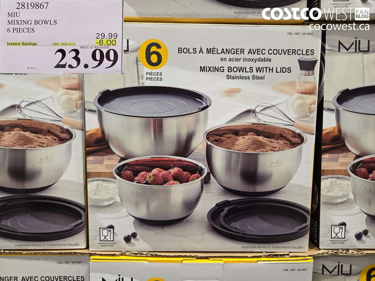 2819867 MIU MIXING BOWLS 6 PIECES ($6.00 INSTANT SAVINGS EXPIRES ON 2025-12-21) $23.99