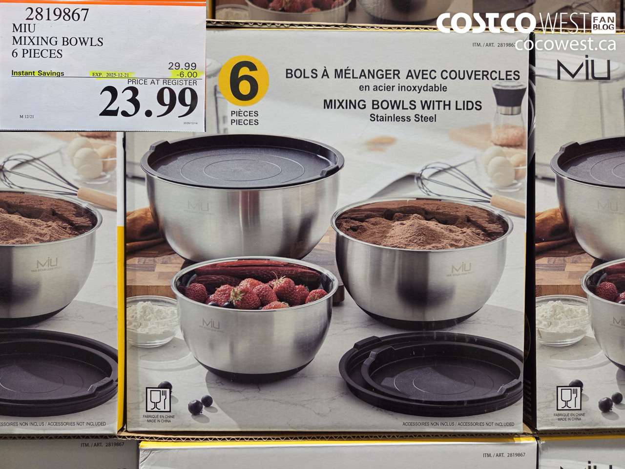 2819867 MIU MIXING BOWLS 6 PIECES ($6.00 INSTANT SAVINGS EXPIRES ON 2025-12-21) $23.99