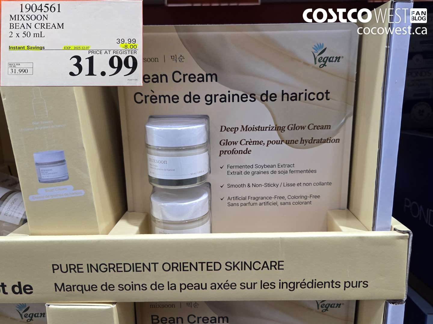 1904561 MIXSOON BEAN CREAM 2 X 50ML ($8.00 INSTANT SAVINGS EXPIRES ON 2025-12-07) $31.99