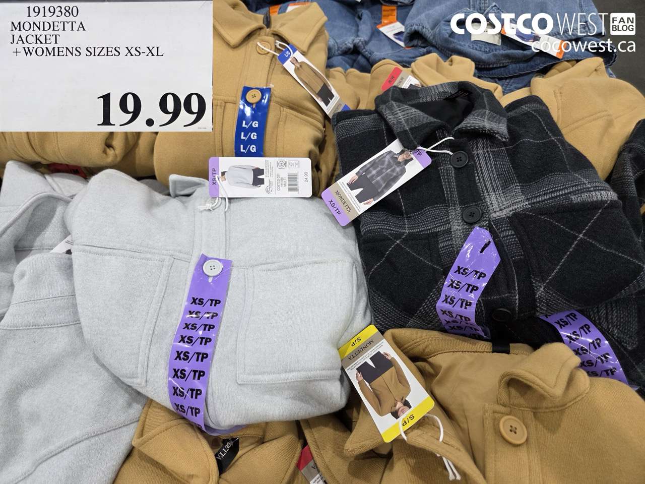 1919380 MONDETTA JACKET WOMENS SIZES XS-XL $19.99