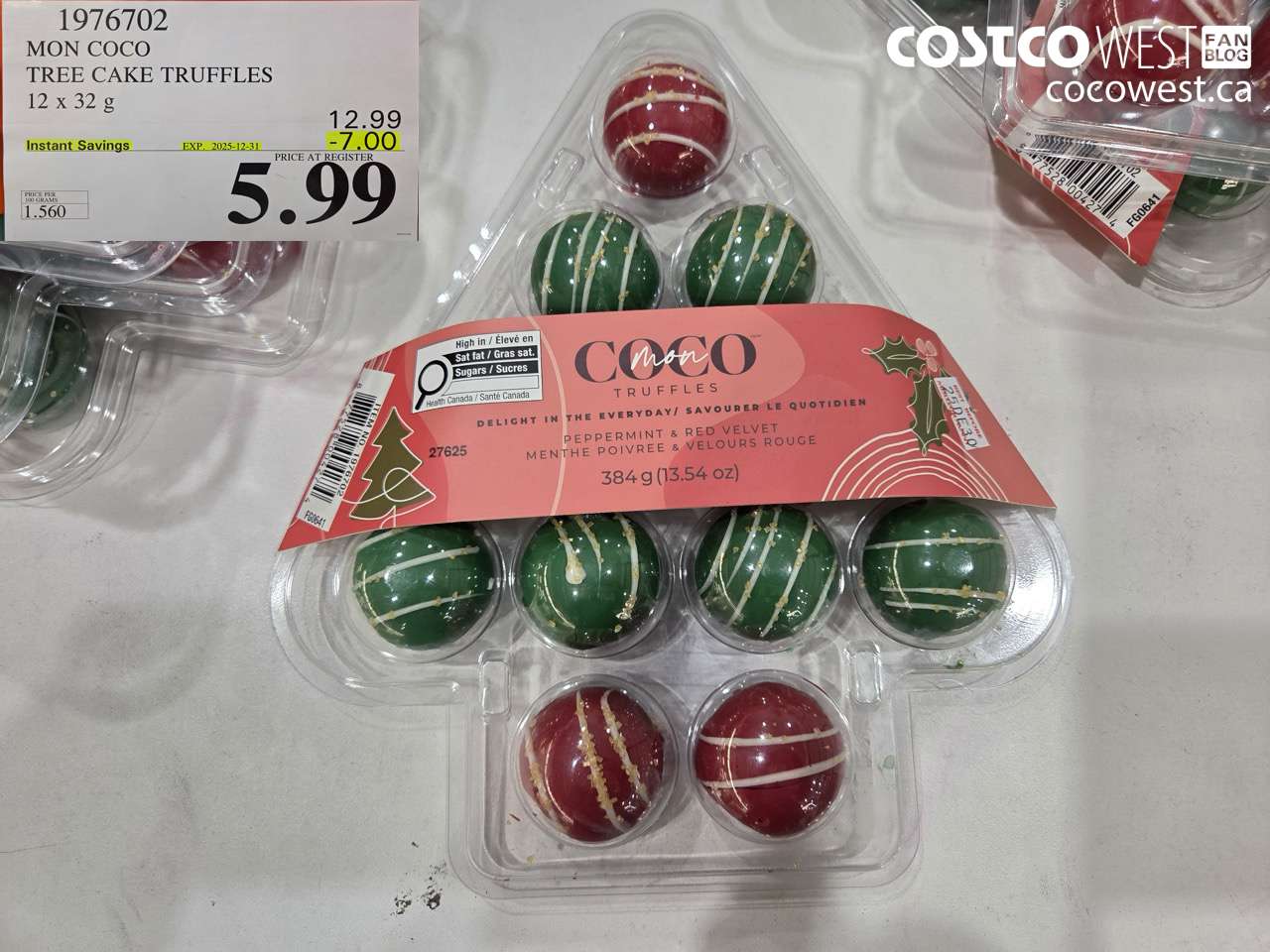 1976702 MON COCO TREE CAKE TRUFFLES 12 x 32 g ($7.00 INSTANT SAVINGS EXPIRES ON 2025-12-31) $5.99