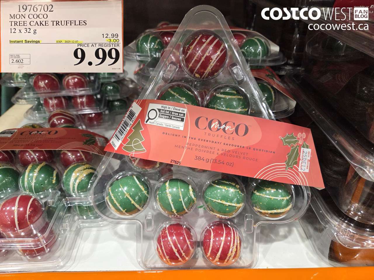 1976702 MON COCO TREE CAKE TRUFFLES 12 x 32 g ($3.00 INSTANT SAVINGS EXPIRES ON 2025-12-07) $9.99