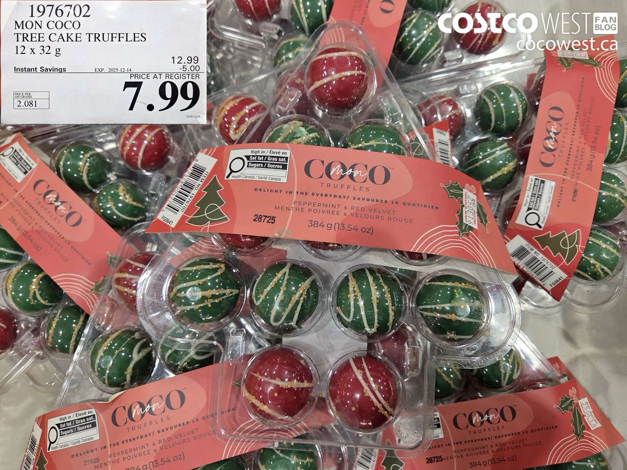 1976702 MON COCO TREE CAKE TRUFFLES 12 x 32 g ($5.00 INSTANT SAVINGS EXPIRES ON 2025-12-14) $7.99