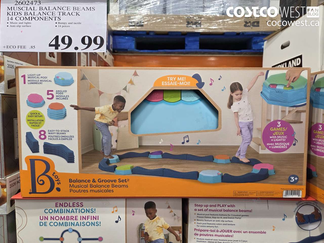 2602473 MUSICAL BALANCE BEAMS KIDS BALANCE TRACK 14 COMPONENTS $49.99