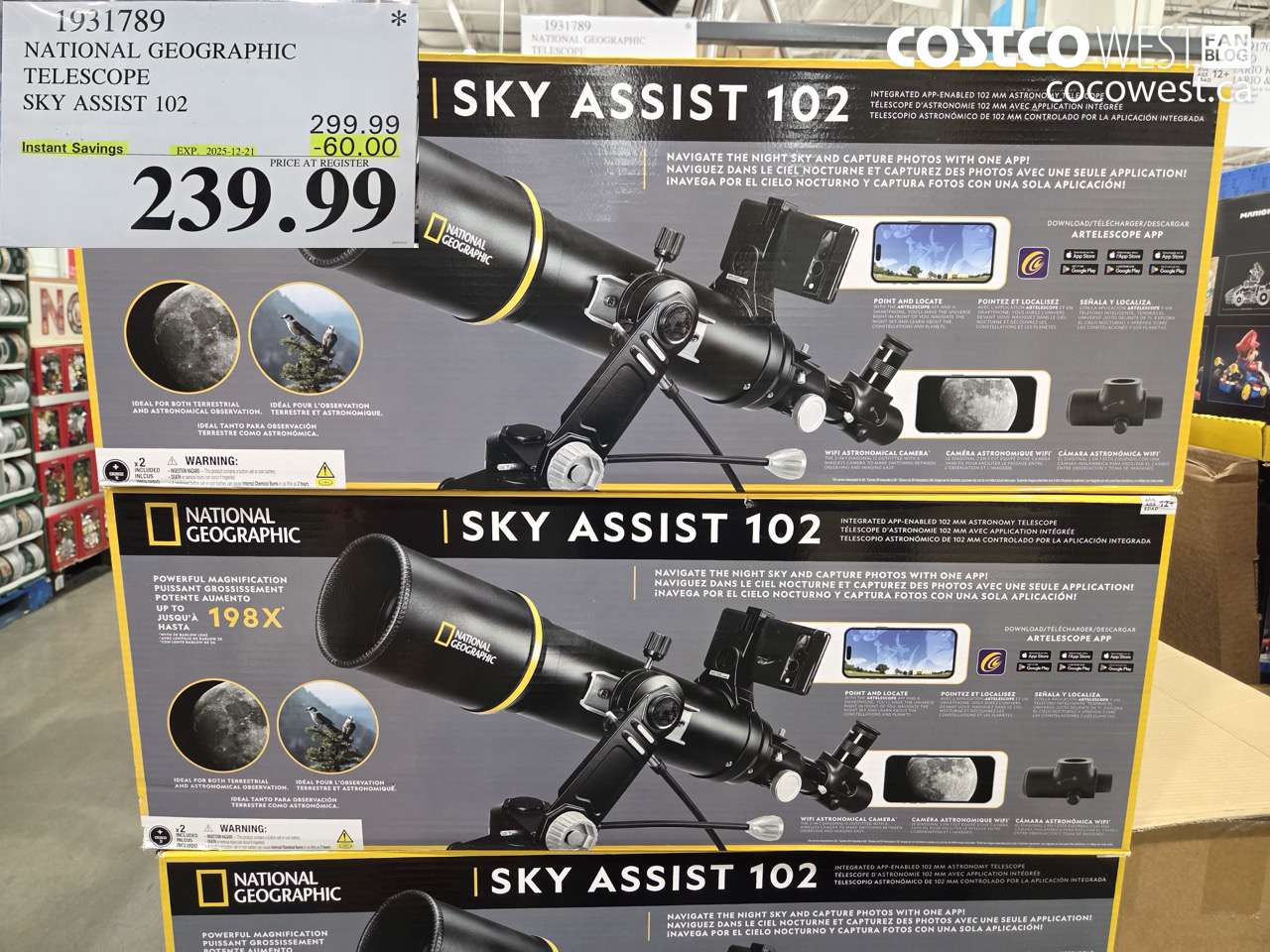 1931789 NATIONAL GEOGRAPHIC TELESCOPE SKY ASSIST 102 ($60.00 INSTANT SAVINGS EXPIRES ON 2025-12-21) $239.99