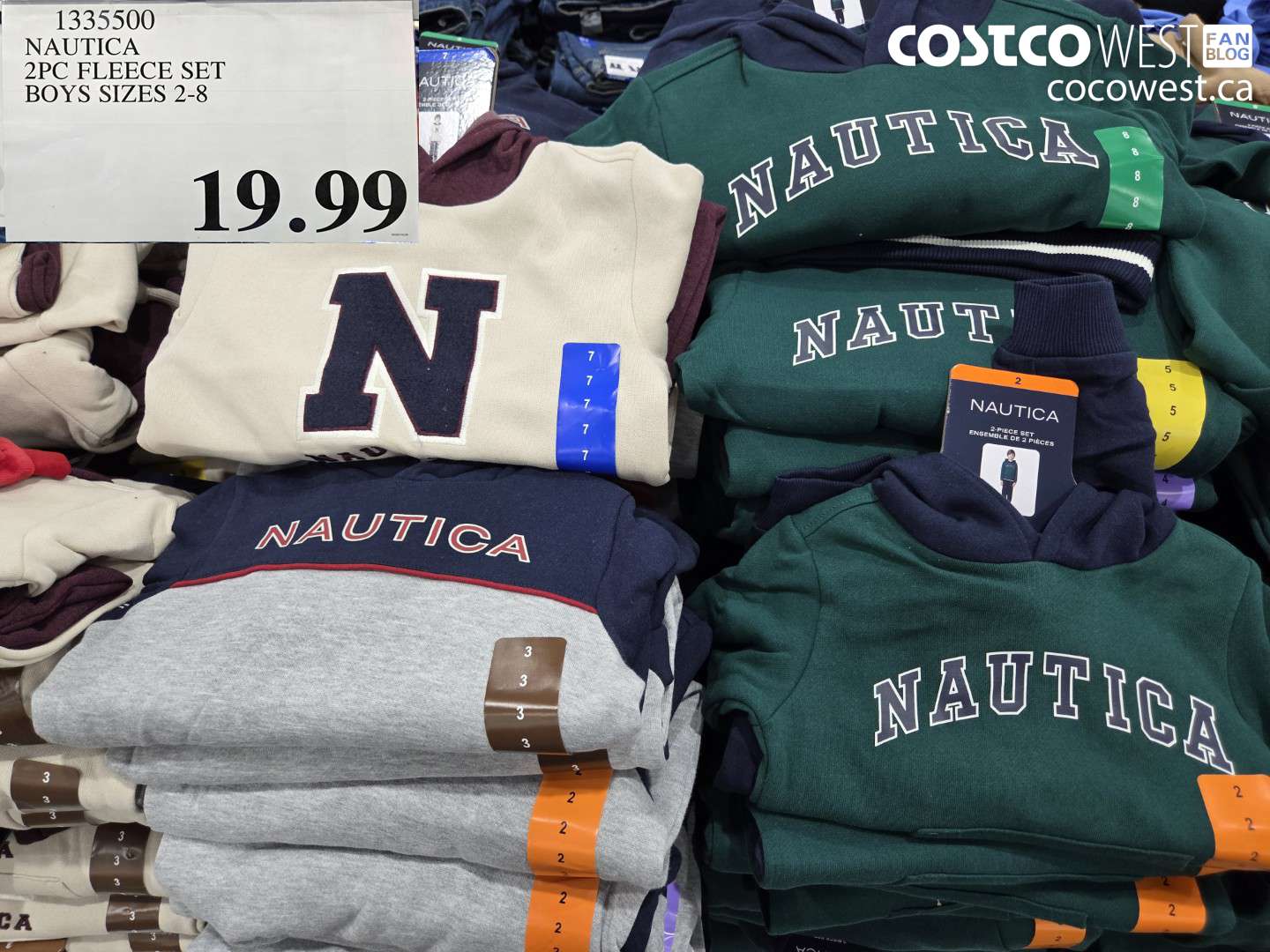 1335500 NAUTICA 2PC FLEECE SET BOYS SIZES 2-8 $19.99