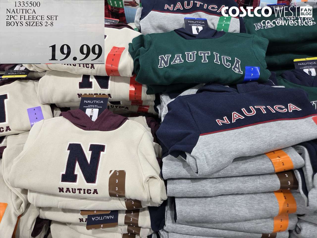 1335500 NAUTICA 2PC FLEECE SET BOYS SIZES 2-8 $19.99