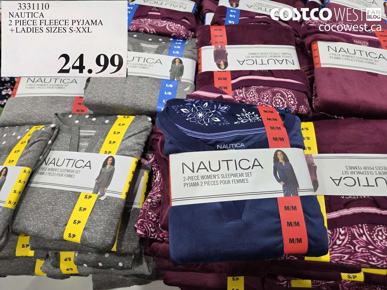 3331110 NAUTICA 2 PIECE FLEECE PYJAMA LADIES SIZES S-XXL $24.99