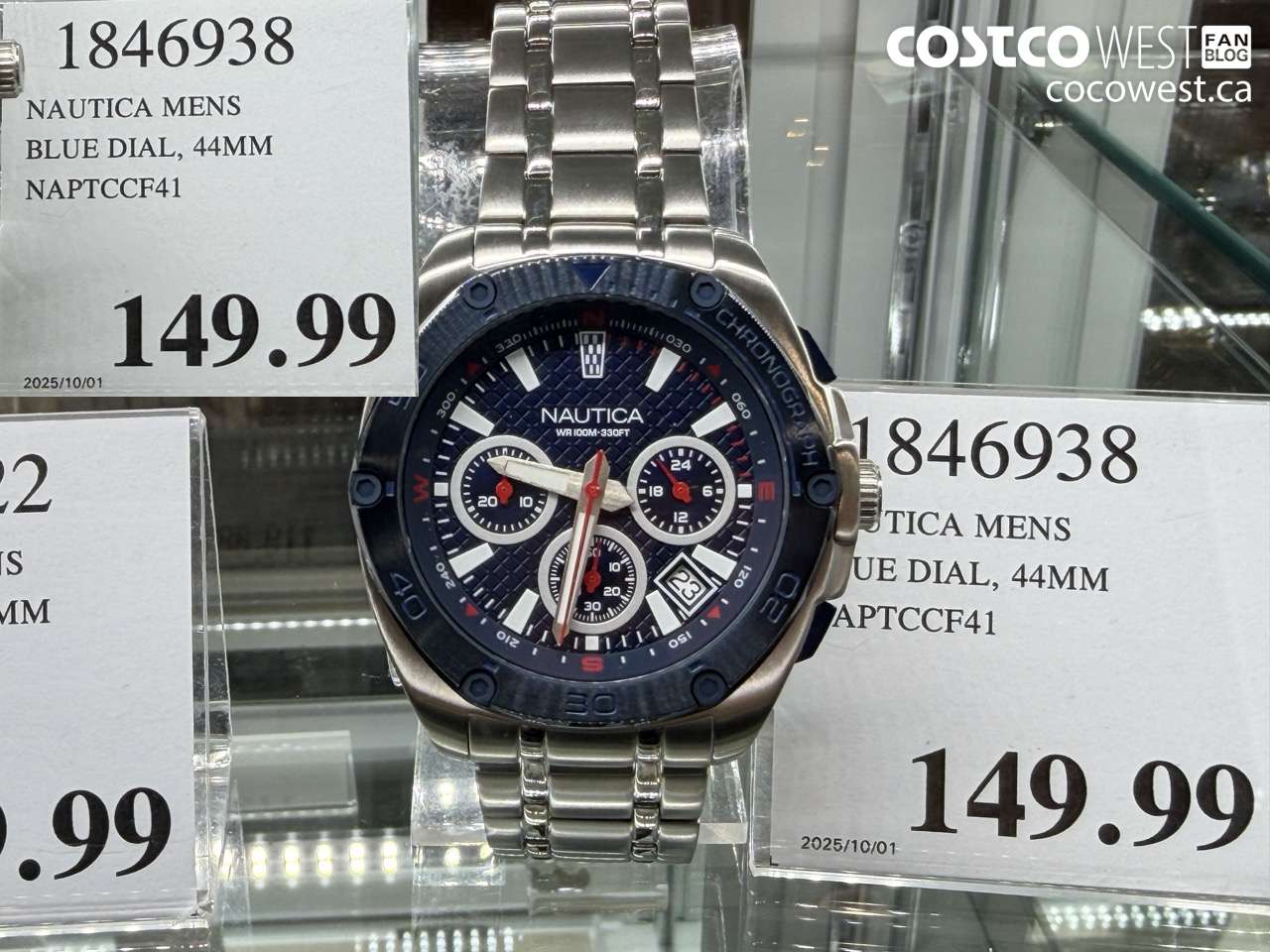 1846938 NAUTICA MENS BLUE DIAL 44MM NAPTCCF41 $149.99