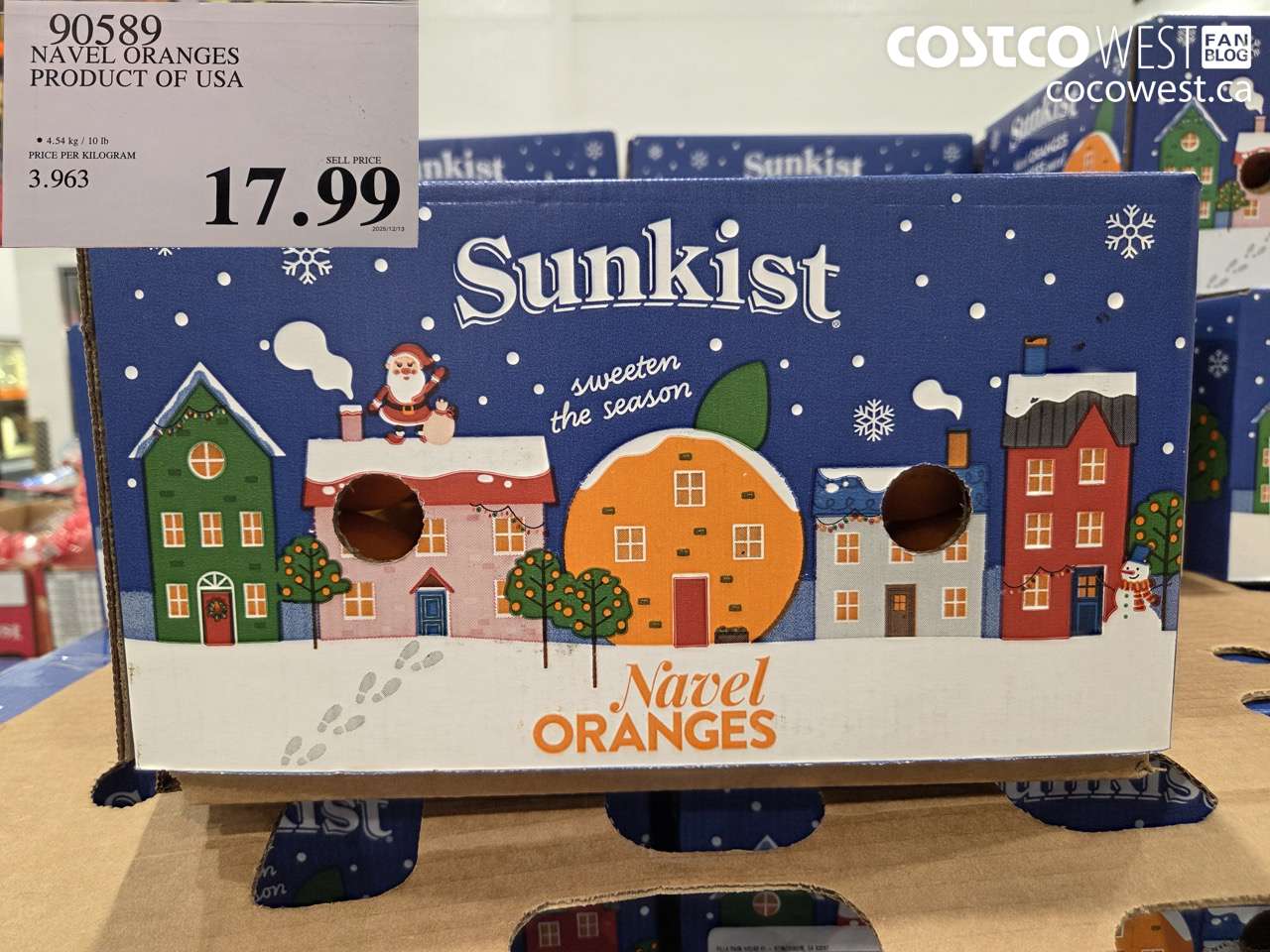 90589 NAVEL ORANGES PRODUCT OF USA $17.99