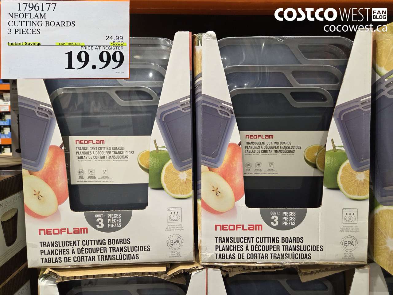 1796177 NEOFLAM CUTTING BOARDS 3 PIECES ($5.00 INSTANT SAVINGS EXPIRES ON 2025-12-21) $19.99