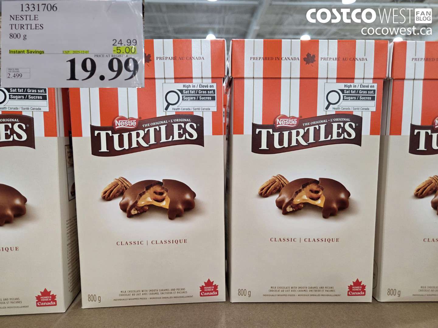 1331706 NESTLE TURTLES 800 g ($5.00 INSTANT SAVINGS EXPIRES ON 2025-12-07) $19.99