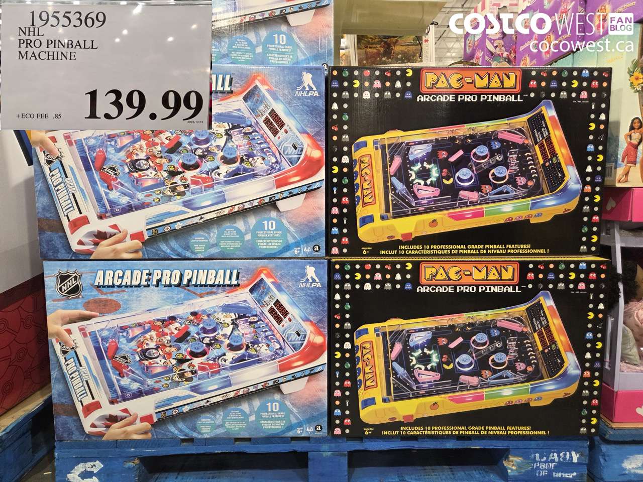 1955369 NHL PRO PINBALL MACHINE $139.99