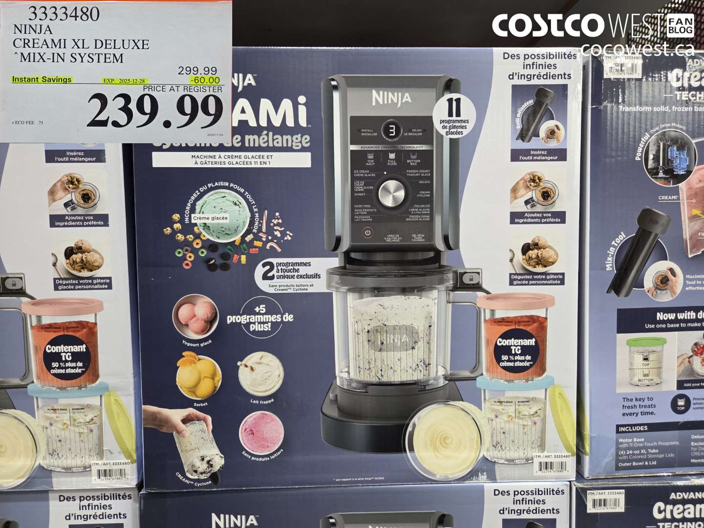 3333480 NINJA CREAMI MIX-IN SYSTEM ($60.00 INSTANT SAVINGS EXPIRES ON 2025-12-28) $239.99