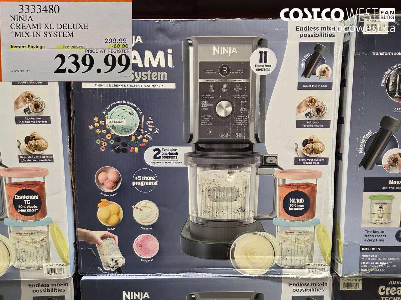 3333480 NINJA CREAMI MIX-IN SYSTEM ($60.00 INSTANT SAVINGS EXPIRES ON 2025-12-28) $239.99
