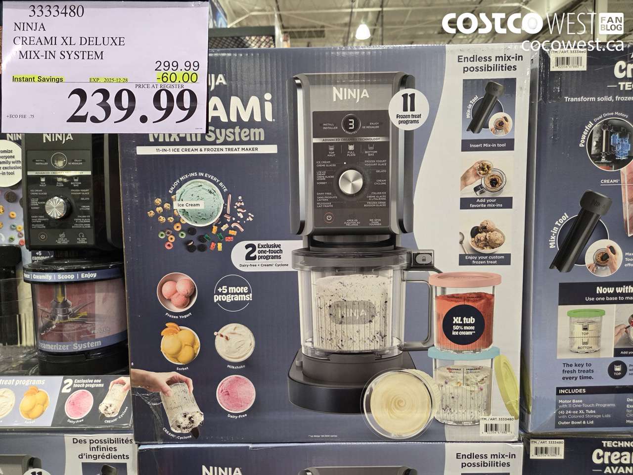 3333480 NINJA CREAMI MIX-IN SYSTEM ($60.00 INSTANT SAVINGS EXPIRES ON 2025-12-28) $239.99