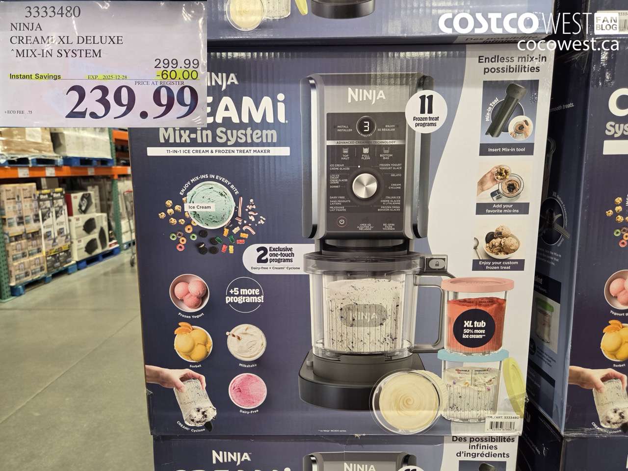 3333480 NINJA CREAMI MIX-IN SYSTEM ($60.00 INSTANT SAVINGS EXPIRES ON 2025-12-28) $239.99