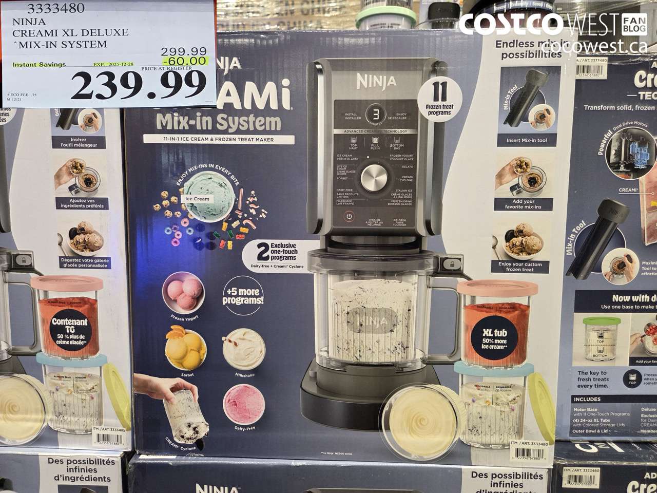 3333480 NINJA CREAMI MIX-IN SYSTEM ($60.00 INSTANT SAVINGS EXPIRES ON 2025-12-28) $239.99