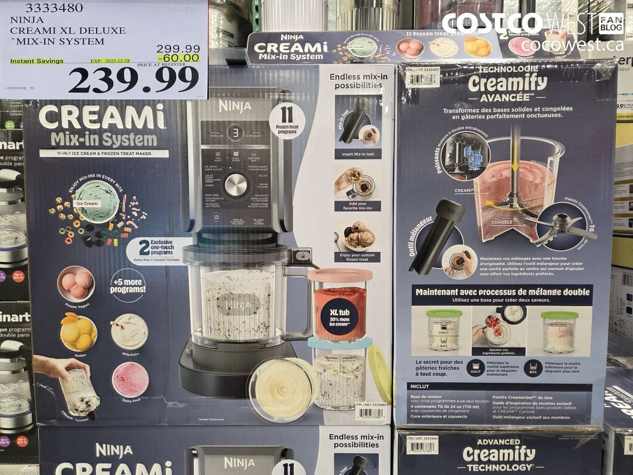 3333480 NINJA CREAMI MIX-IN SYSTEM ($60.00 INSTANT SAVINGS EXPIRES ON 2025-12-28) $239.99