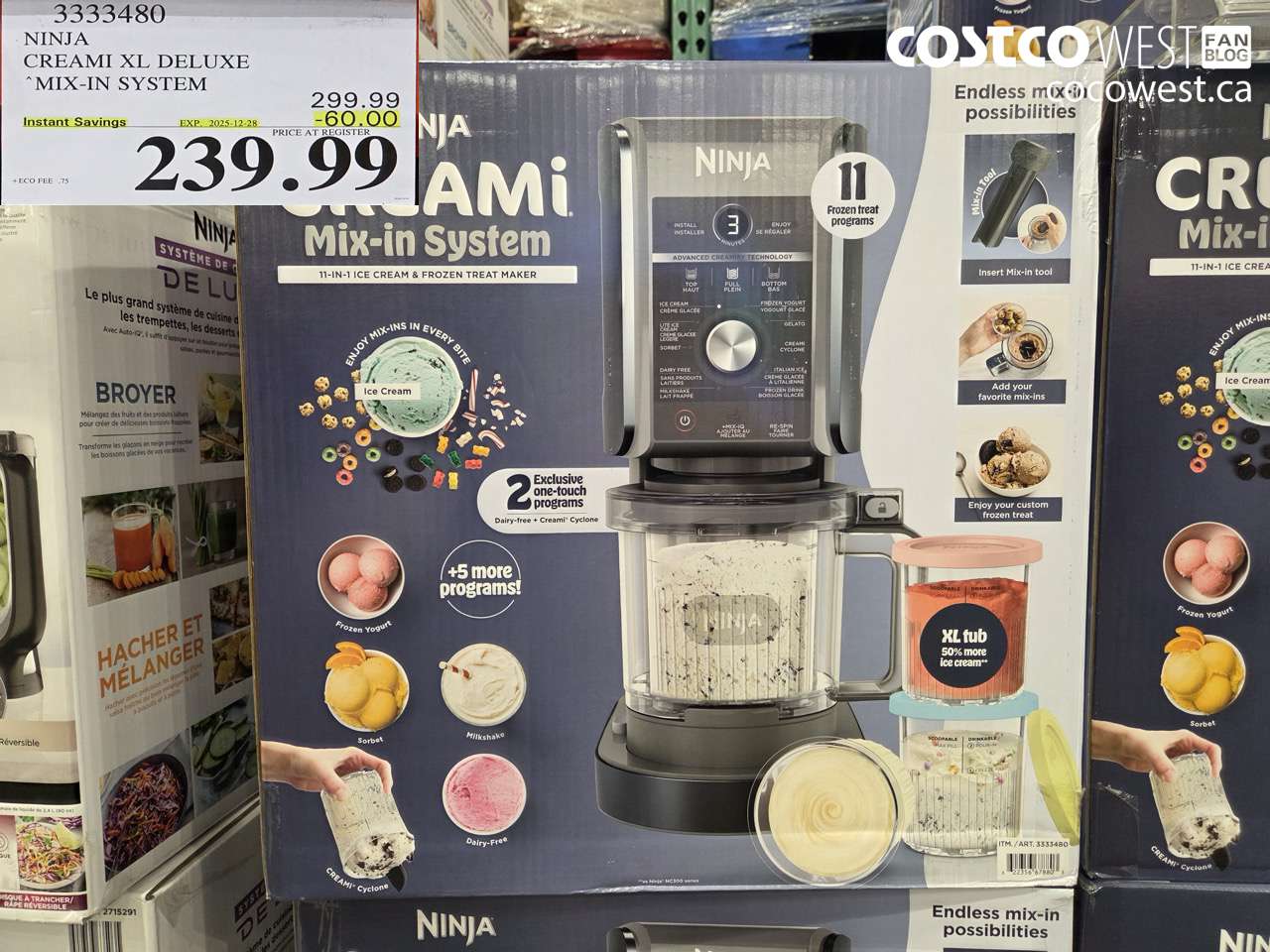3333480 NINJA CREAMI MIX-IN SYSTEM ($60.00 INSTANT SAVINGS EXPIRES ON 2025-12-28) $239.99