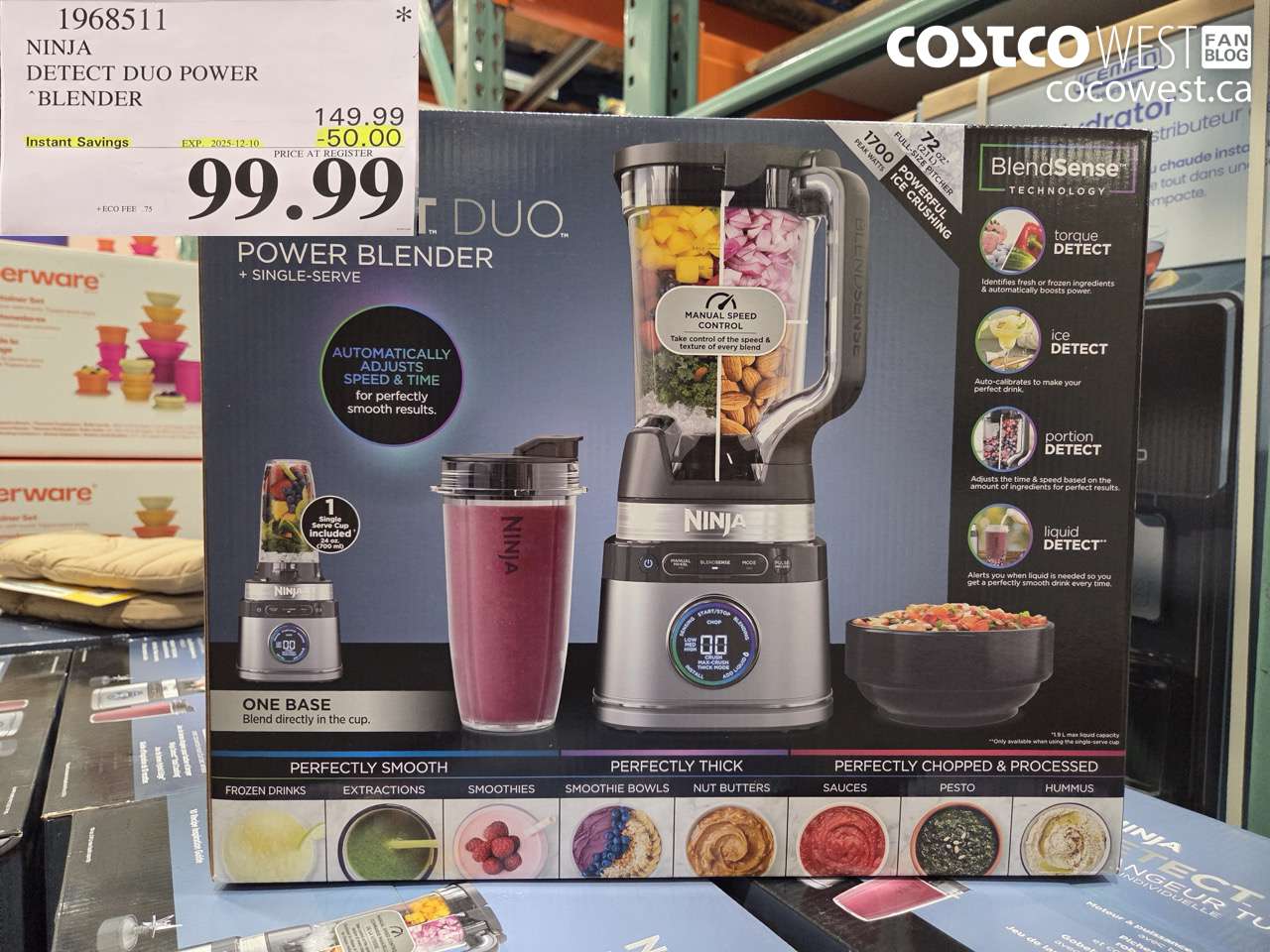 1968511 NINJA DETECT DUO POWER BLENDER ($50.00 INSTANT SAVINGS EXPIRES ON 2025-12-10) $99.99