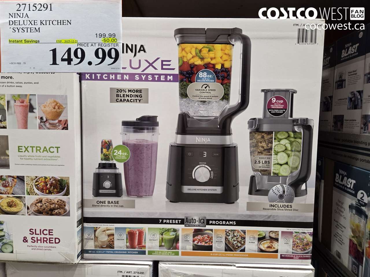 2715291 NINJA KITCHEN SYSTEM DELUXE ($50.00 INSTANT SAVINGS EXPIRES ON 2025-12-21) $149.99