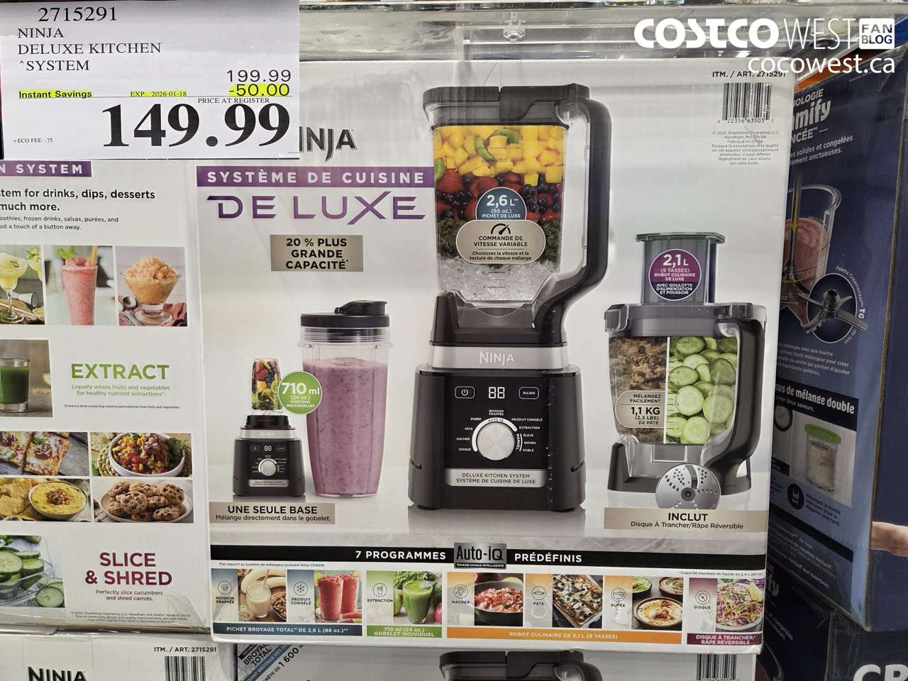 2715291 NINJA KITCHEN SYSTEM DELUXE ($50.00 INSTANT SAVINGS EXPIRES ON 2026-01-18) $149.99