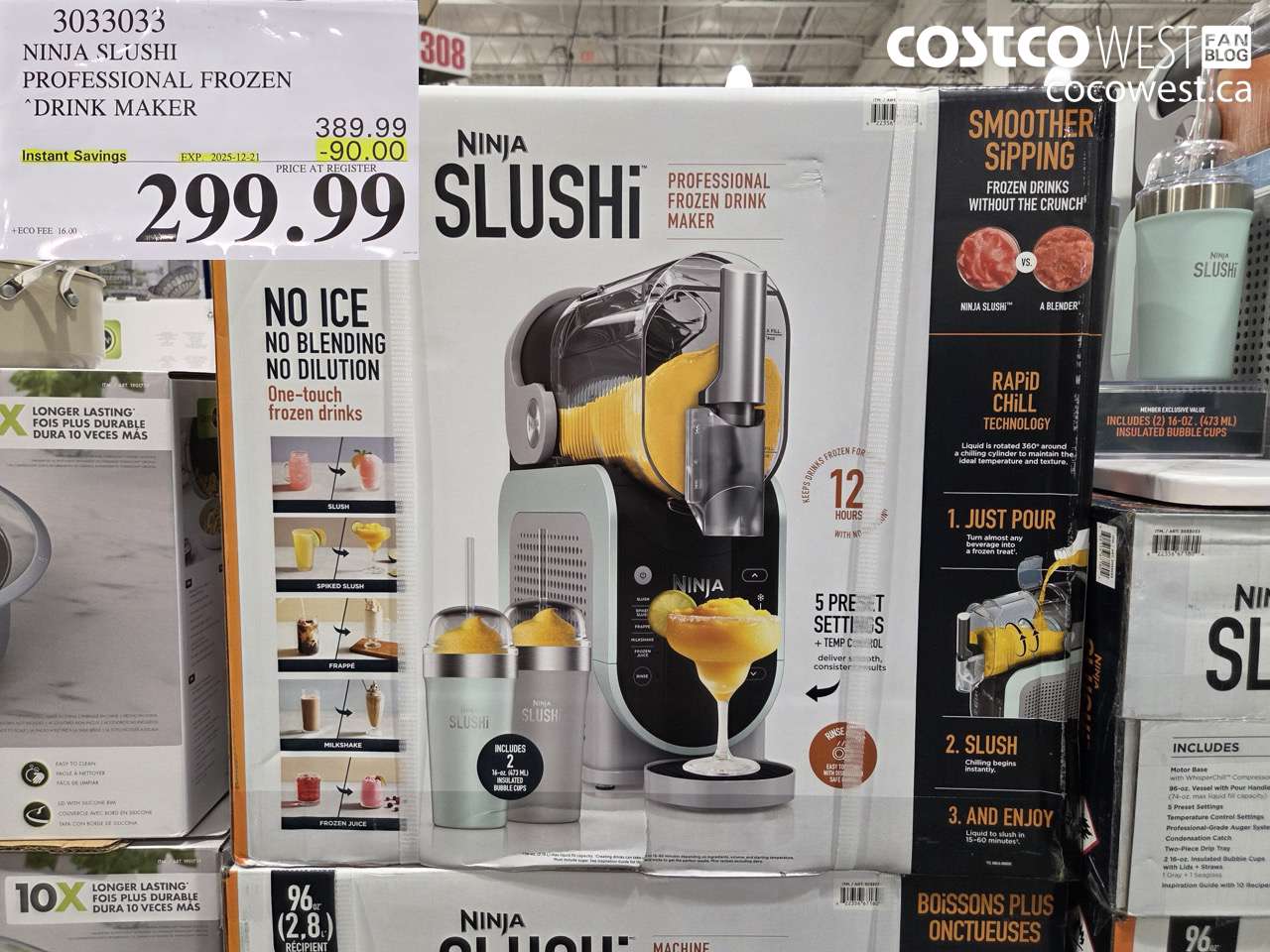 3033033 NINJA SLUSHI PROFESSIONAL FROZEN DRINK MAKER ($90.00 INSTANT SAVINGS EXPIRES ON 2025-12-21) $299.99