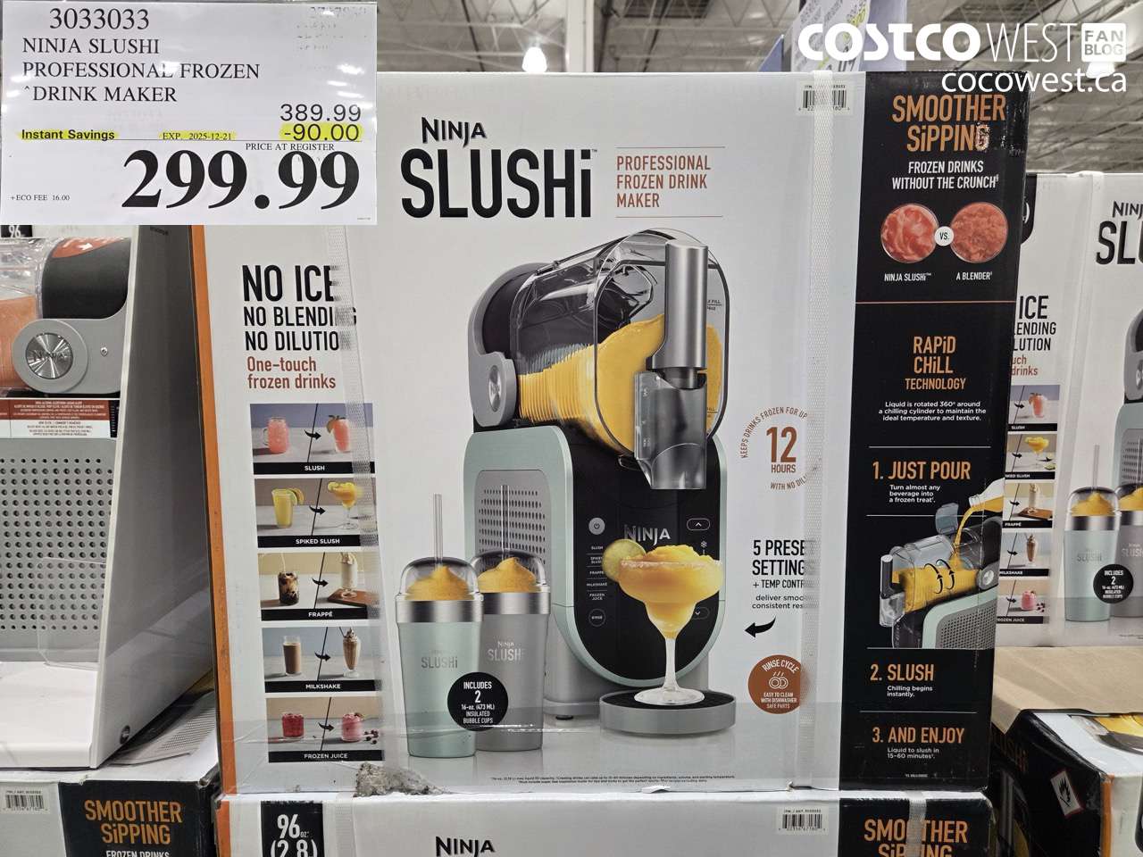 3033033 NINJA SLUSHI PROFESSIONAL FROZEN DRINK MAKER ($90.00 INSTANT SAVINGS EXPIRES ON 2025-12-21) $299.99