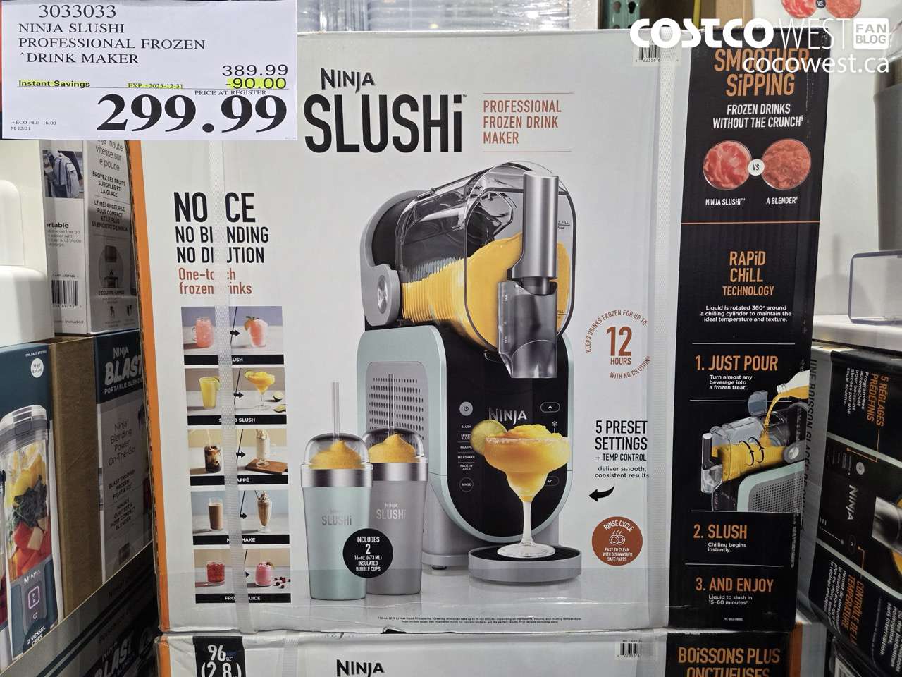 3033033 NINJA SLUSHI PROFESSIONAL FROZEN DRINK MAKER ($90.00 INSTANT SAVINGS EXPIRES ON 2025-12-31) $299.99