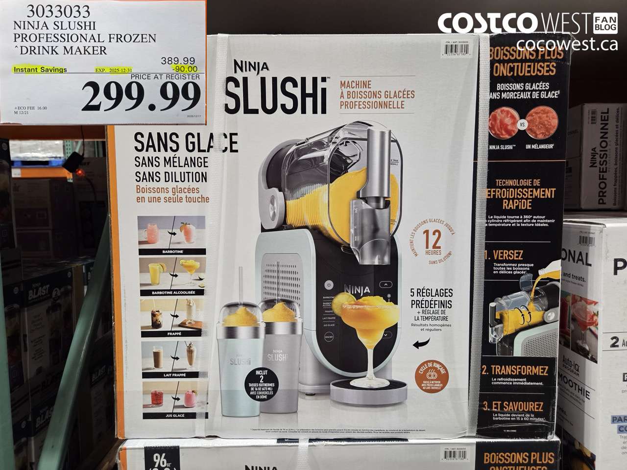 3033033 NINJA SLUSHI PROFESSIONAL FROZEN DRINK MAKER ($90.00 INSTANT SAVINGS EXPIRES ON 2025-12-31) $299.99