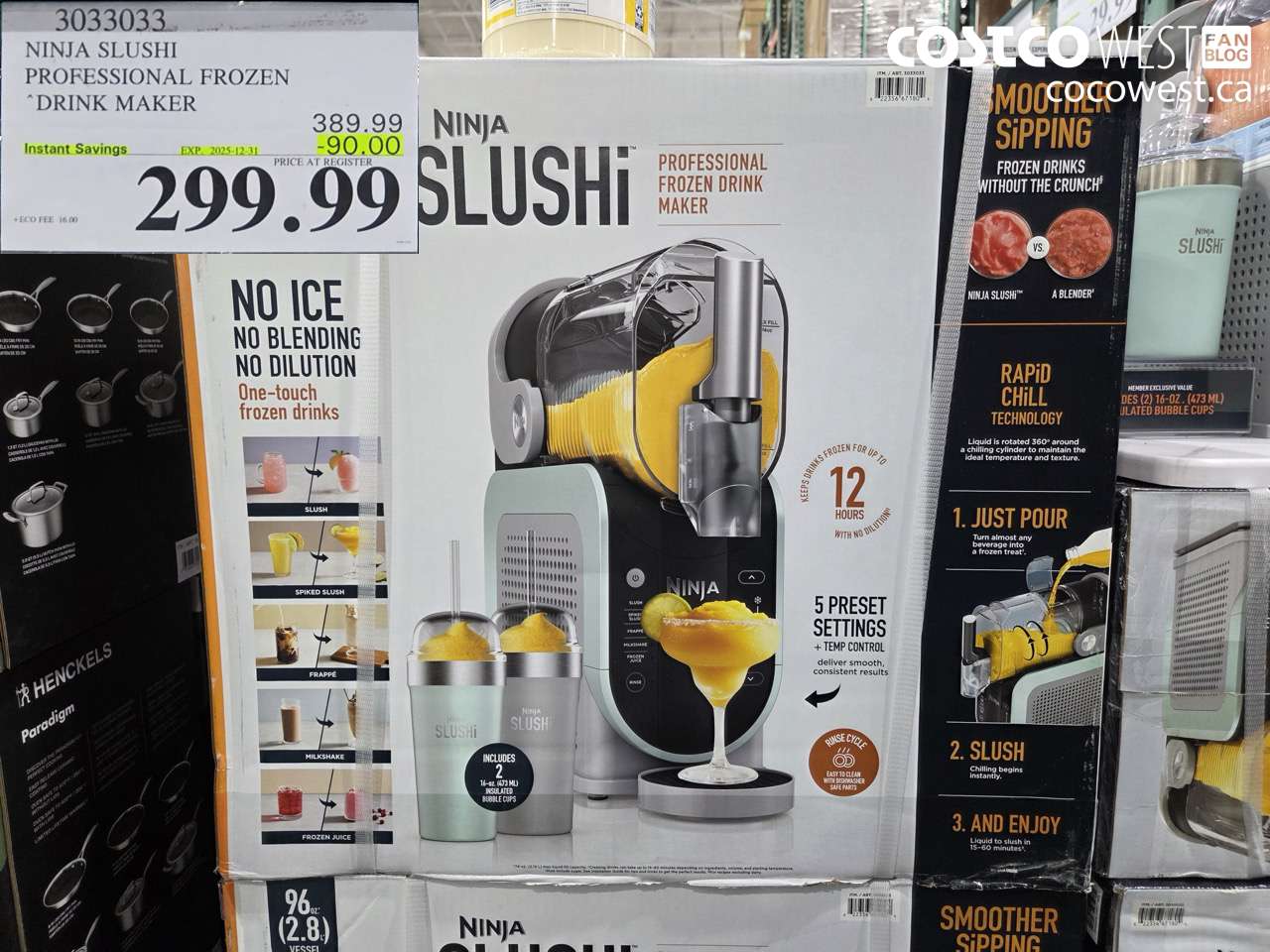3033033 NINJA SLUSHI PROFESSIONAL FROZEN DRINK MAKER ($90.00 INSTANT SAVINGS EXPIRES ON 2025-12-31) $299.99