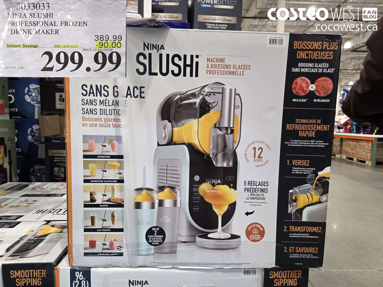 3033033 NINJA SLUSHI PROFESSIONAL FROZEN DRINK MAKER ($90.00 INSTANT SAVINGS EXPIRES ON 2025-12-31) $299.99