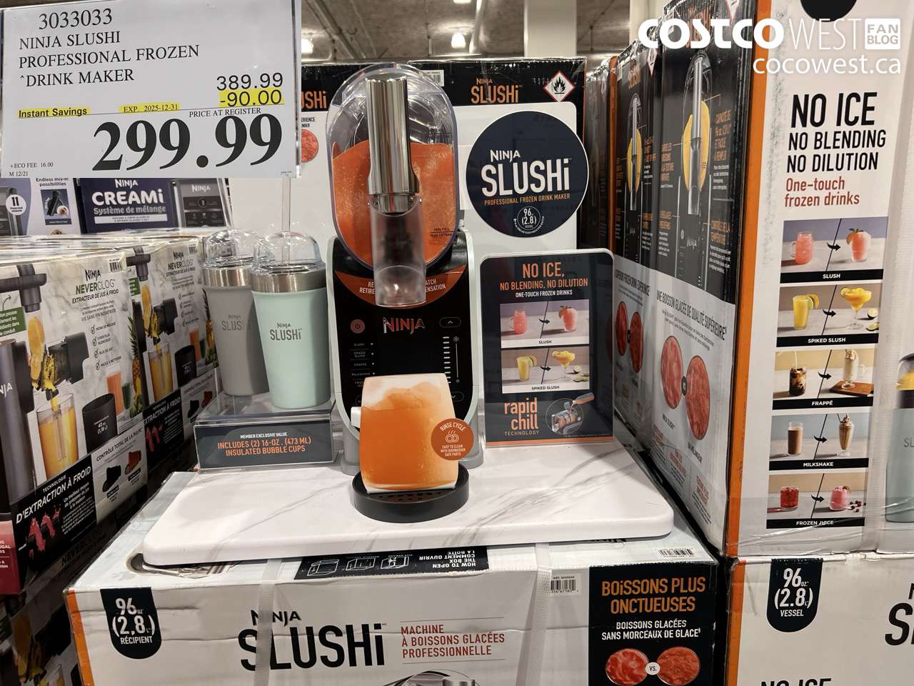 3033033 NINJA SLUSHI PROFESSIONAL FROZEN DRINK MAKER ($90.00 INSTANT SAVINGS EXPIRES ON 2025-12-31) $299.99