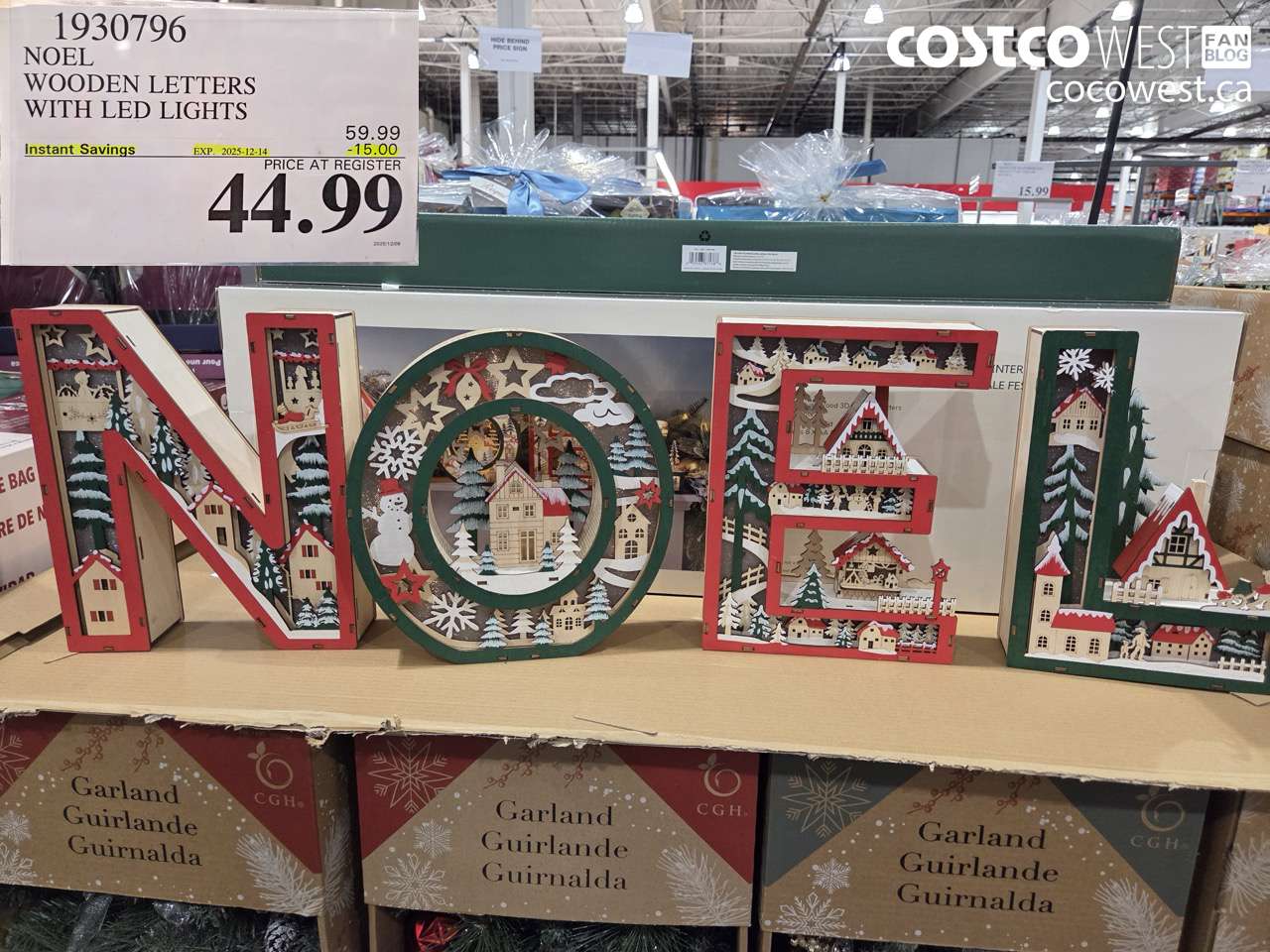 1930796 NOEL WOODEN LETTERS WITH LED LIGHTS ($15.00 INSTANT SAVINGS EXPIRES ON 2025-12-14) $44.99