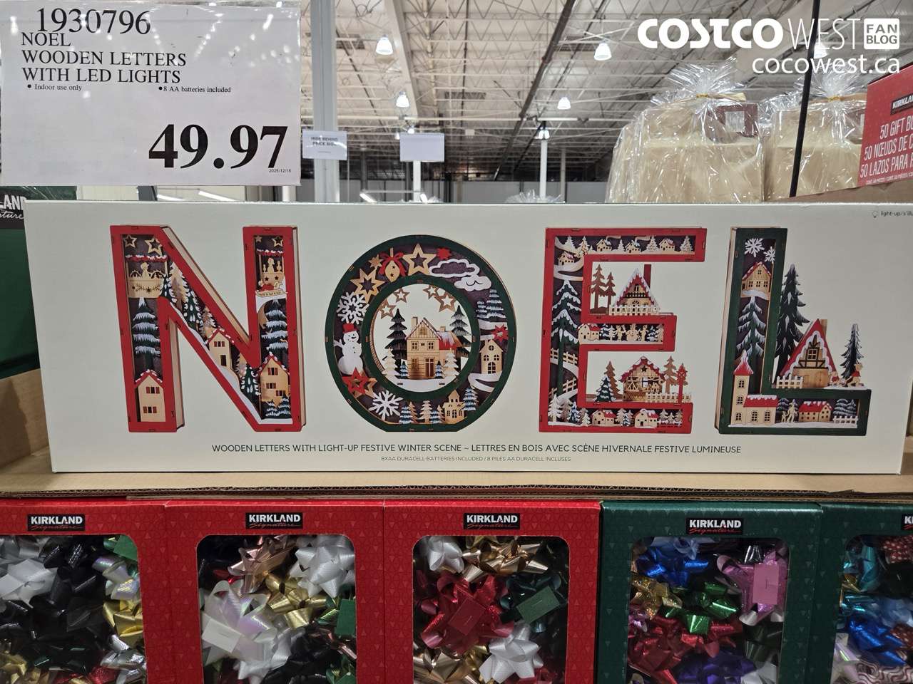 1930796 NOEL WOODEN LETTERS WITH LED LIGHTS $49.97