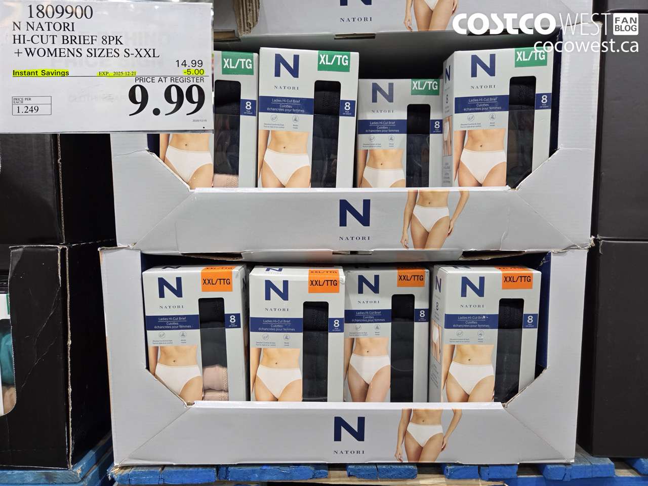 1809900 N NATORI HICUT BRIEFS 8PK LADIES SIZES S-XXL ($5.00 INSTANT SAVINGS EXPIRES ON 2025-12-21) $9.99