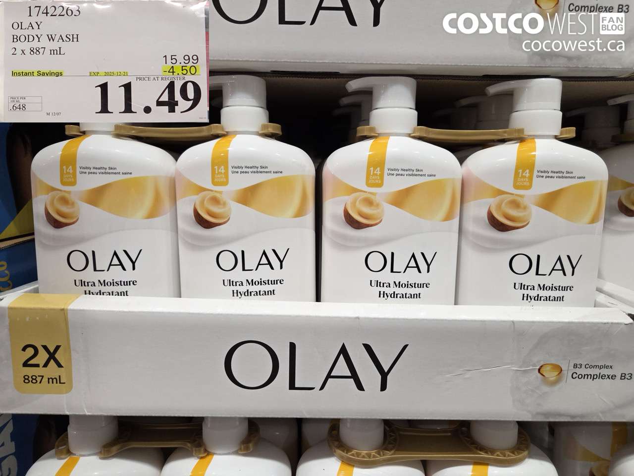 1742263 OLAY BODY WASH 2 X 887 ML ($4.50 INSTANT SAVINGS EXPIRES ON 2025-12-21) $11.49