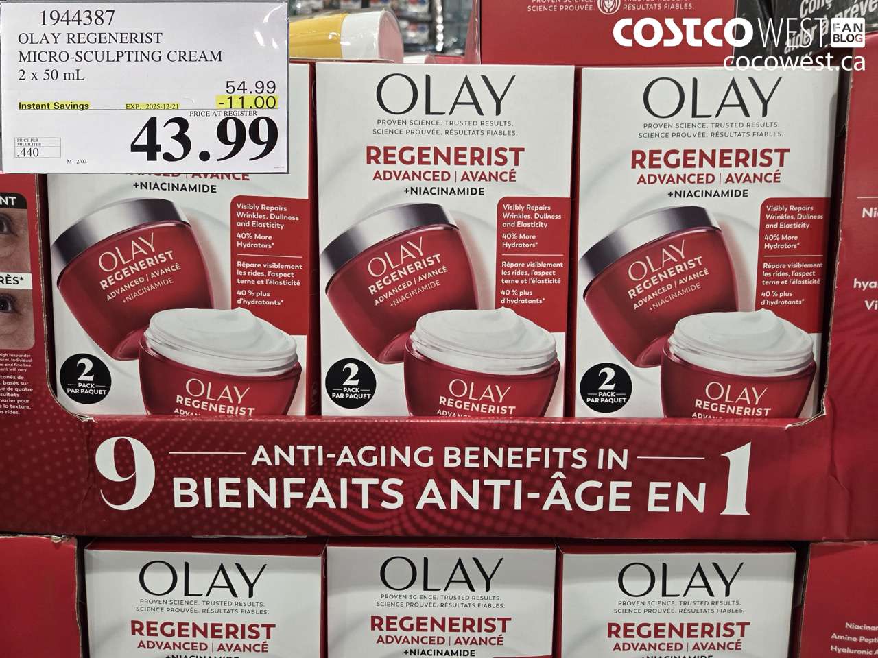 1944387 OLAY REGENERIST MICRO-SCULPTING CREAM 2 x 50 mL ($11.00 INSTANT SAVINGS EXPIRES ON 2025-12-21) $43.99
