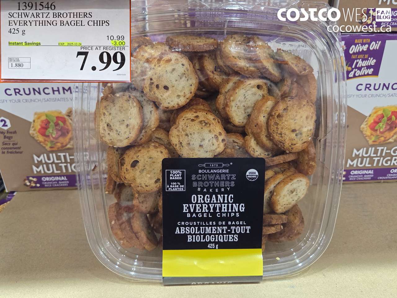 1391546 ORGANIC SCHWARTZ EVERYTHING BAGEL CHIPS 425G ($3.00 INSTANT SAVINGS EXPIRES ON 2025-12-24) $7.99