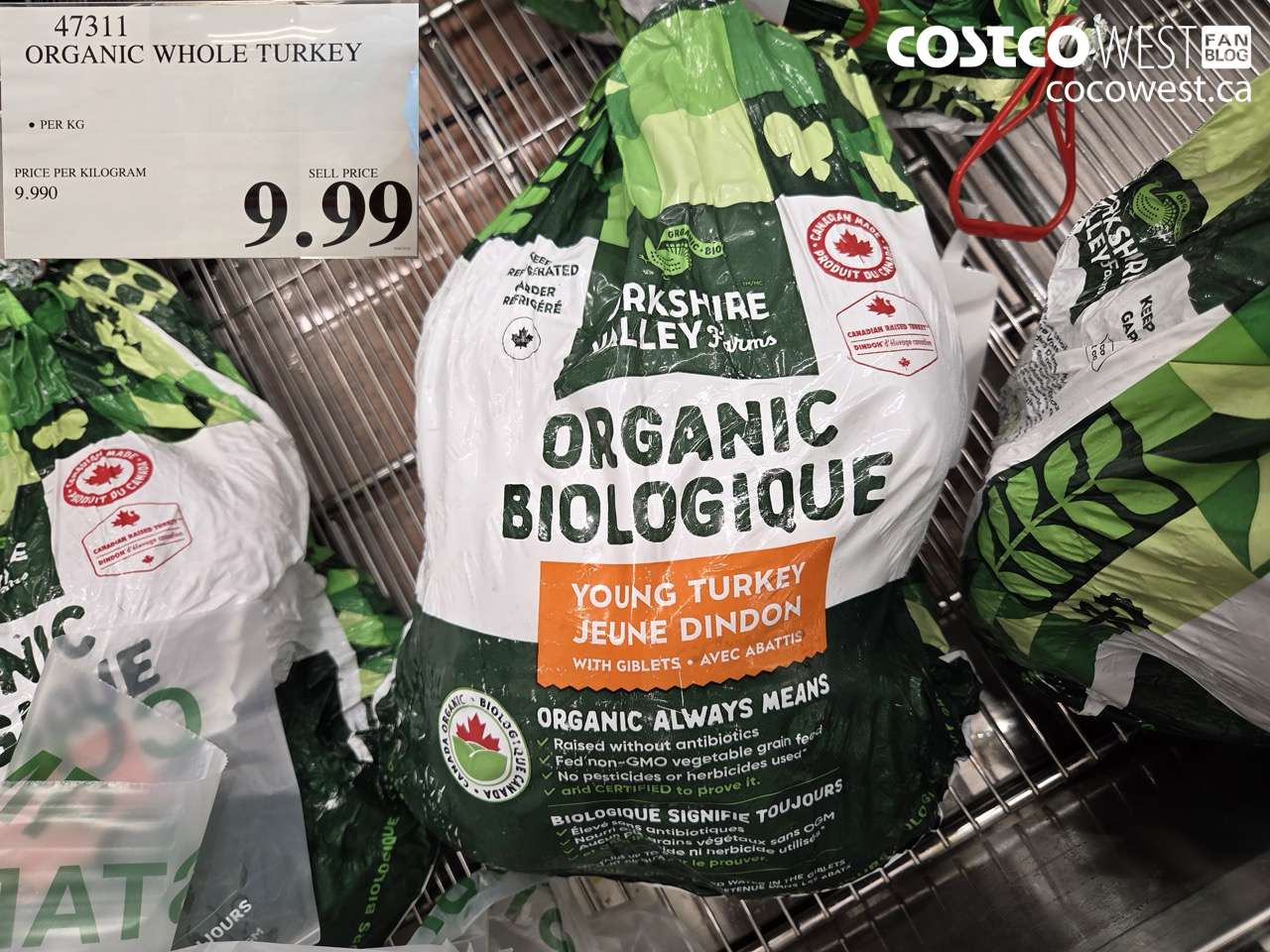 47311 ORGANIC WHOLE TURKEY $9.99