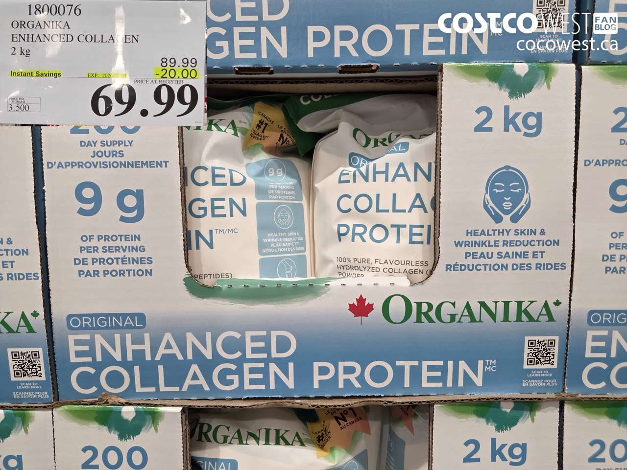 1800076 ORGANIKA ENHANCED COLLAGEN 2KG ($20.00 INSTANT SAVINGS EXPIRES ON 2026-01-01) $69.99