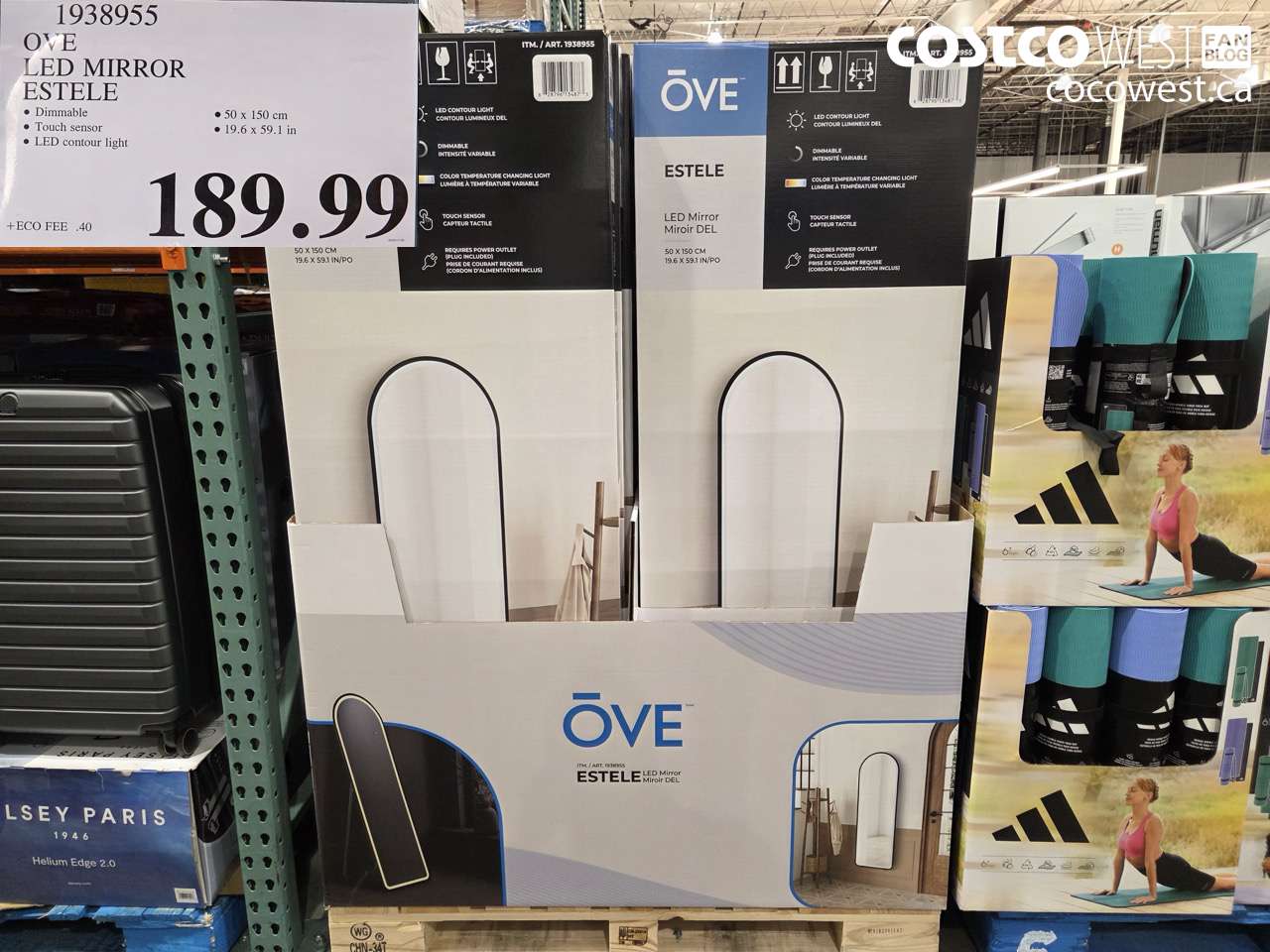 1938955 OVE LED MIRROR ESTELE $189.99