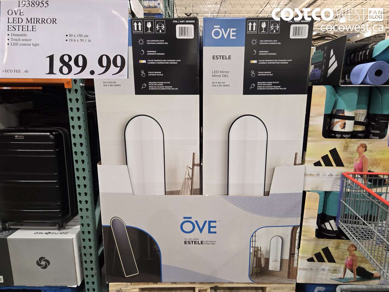 1938955 OVE LED MIRROR ESTELE $189.99