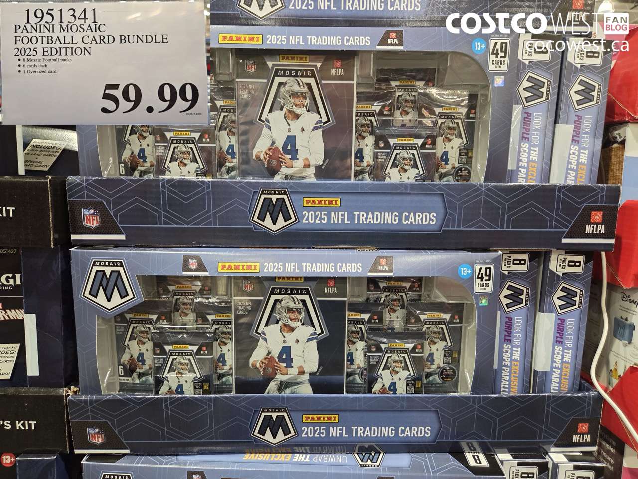 1951341 PANINI MOSAIC FOOTBALL CARD BUNDLE 2025 EDITION $59.99